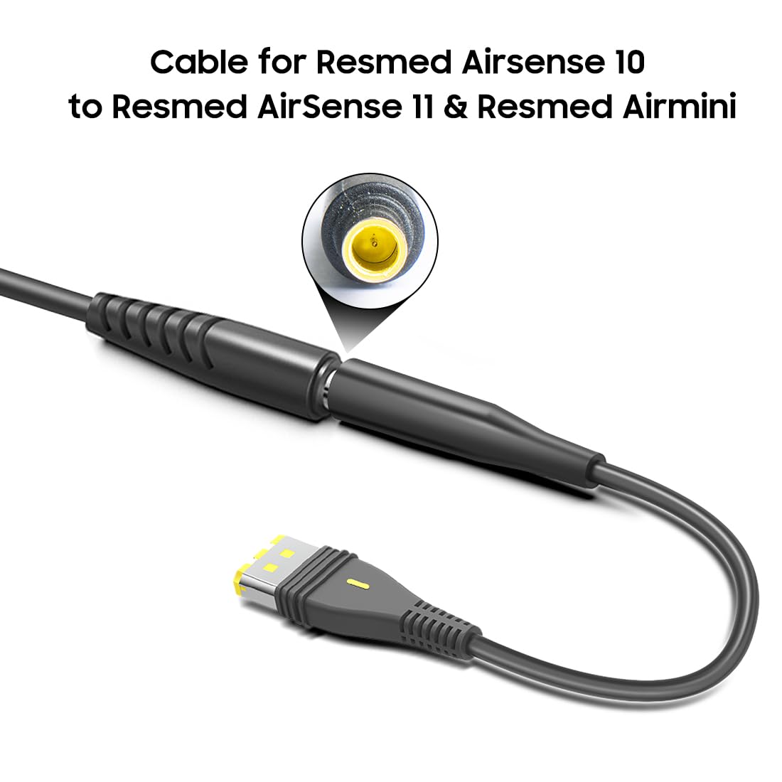 KFD 2-Pack 24V DC Cable for Resmed Airsense 10 to Resmed AirSense 11 & Resmed Airmini CPAP Machine Power Cord Convert Cable Fits Resmed Airsense 10/AirSense 11/Resmed Airmini CPAP Machine Charger Cord