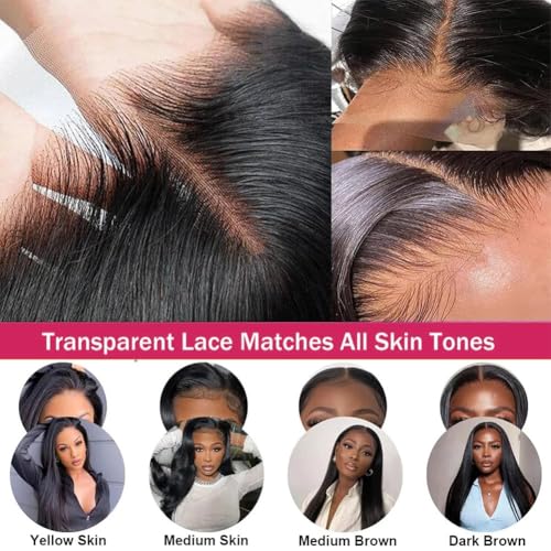 Body Wave Human Hair Wigs for Women Glueless HD Lace Front Wigs Human Hair Body Wave 180 Density Lace Frontal Wigs Human Hair Pre Plucked Body Wave 13x6 Lace wig 24 Inch