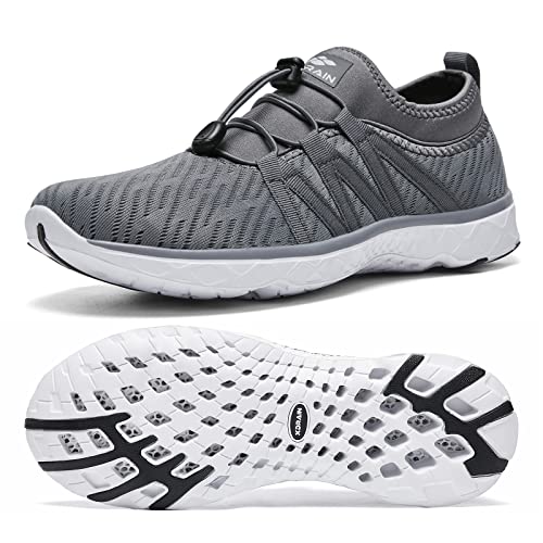 ALEADER Men's Mesh Slip On Water Shoes