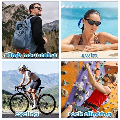 6 Pack Neoprene Glasses Straps Floating Sunglasses Eyeglass Strap Anti Slip Sports Safety Eyewear Retainer Holder for Adul...