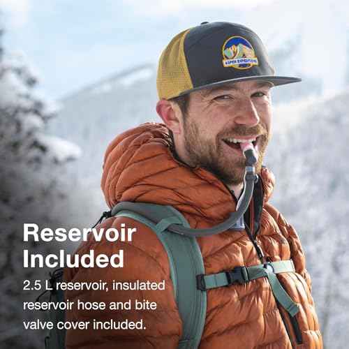 Osprey Glade 5L Ski and Snowboard Backpack with Hydraulics Water Reservoir, Celestine Blue
