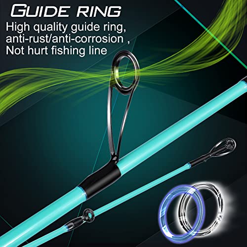 Sougayilang Fishing Rod and Reel Combo, Stainless Steel Guides Fishing Pole with Spinning Reel Combo for Saltwater and Fre...