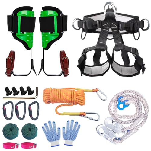 TraVisonyx Tree Climbing Gear, Tree Climbing Spikes，Arborist Equipment for Climbers, Hunting, Fruit Picking ，Logging Etc