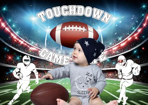 Game Time Backdrop Football Backdrop for Photography Touch Down Sport Party Background Football Party Decorations Banner P...