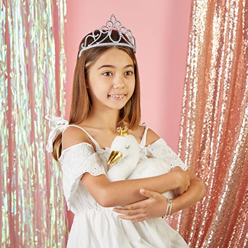 BLUE PANDA 12 Pack Tiara for Girls, Princess Dress Up Crown for Kids Costume Birthday Party Favors in Bulk