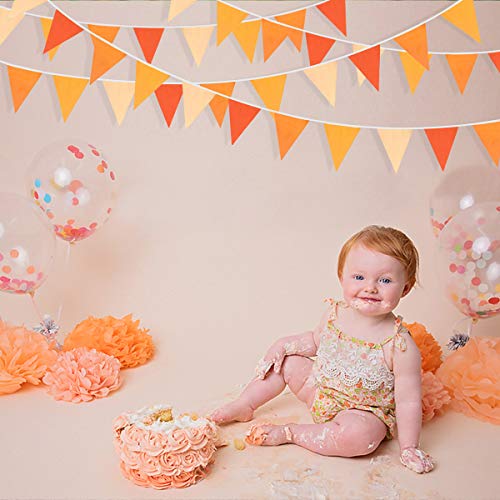10M/32Ft Triangle Flag Fabric Banner Cotton Pennant Garland Cloth Bunting for Fall Decor Autumn Wedding Birthday Party Tha...