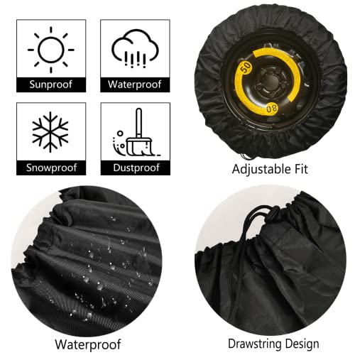 Camper Spare Tire Cover Ultimate Fishing Adventure RV Tire Cover Sunproof DustProof Universal for Trailer SUV Camp Travel ...