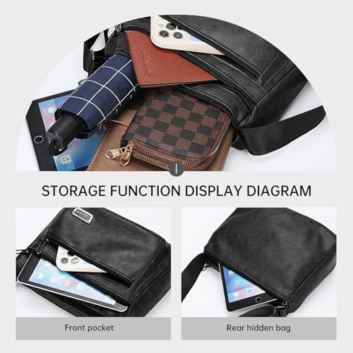 Portable Crossbody Sling Bag for Men Women, Classic Shoulder Backpack Chest Daypack Satchel for Hiking Travel NSDJB11