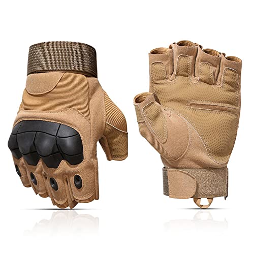 SUJAYU Outdoor Fingerless Gloves for Men - Driving, Hiking, Biking & Motorcycle Gloves