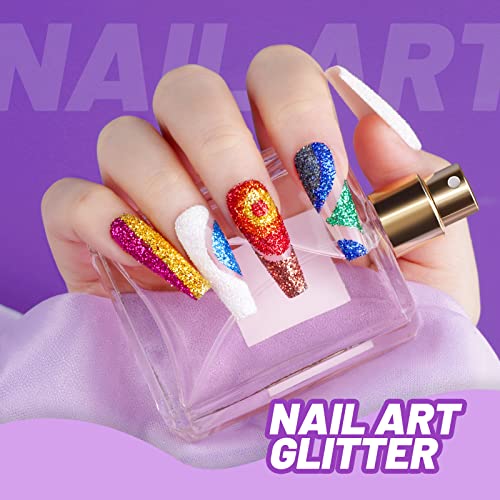 FANDAMEI 12 Pieces Fine Glitter, 12 Colors 10g Glitter Shake Jar Set, Extra Fine Glitter Powder for Arts, Crafts, Paintin...