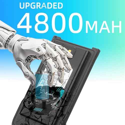 BAOFENG UV-9R Pro Battery,4800mAh USB-C Charge Replacement Radio BL-9 Battery for UV9R Pro Plus UV-9G BF-T57 GMRS-9R UV-XR (6 Pack)