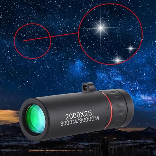 Mini Monocular Telescope, 2000X25 Portable Monocular Focus Optics Telescopes for Sporting Events, Concerts, Camping, Bird ...