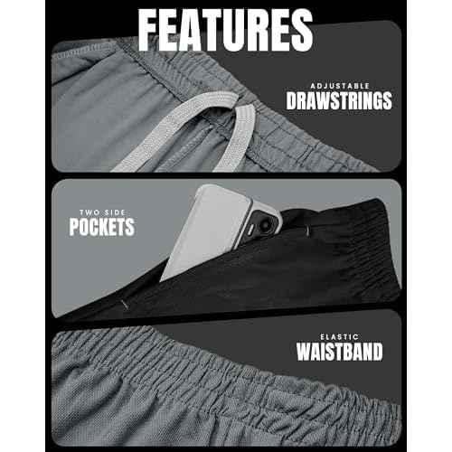 NY Threads Mens Athletic Shorts 2 Pack Quick Dry Lightweight Running Workout Gym Shorts with Pockets