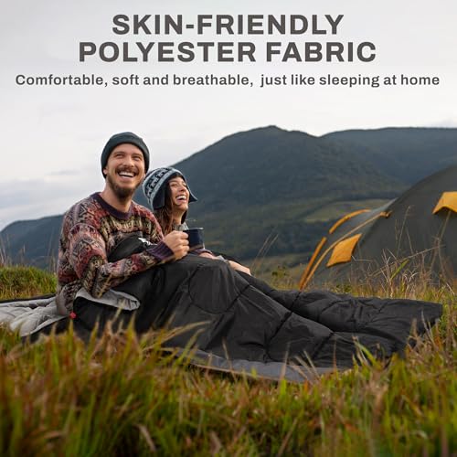 Elevon Sleeping Bag for Adults Teens Kids Cold Warm Weather, Portable Waterproof & Lightweight, Compact with Compression S...