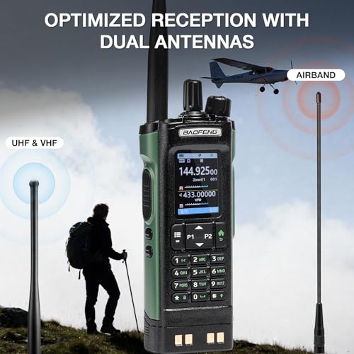 BAOFENG UV-32 10W Ham Radio Handheld, Long Range Two Way Radio Multi-Band with GPS, Chirp & Wireless APP Programmable, 2....