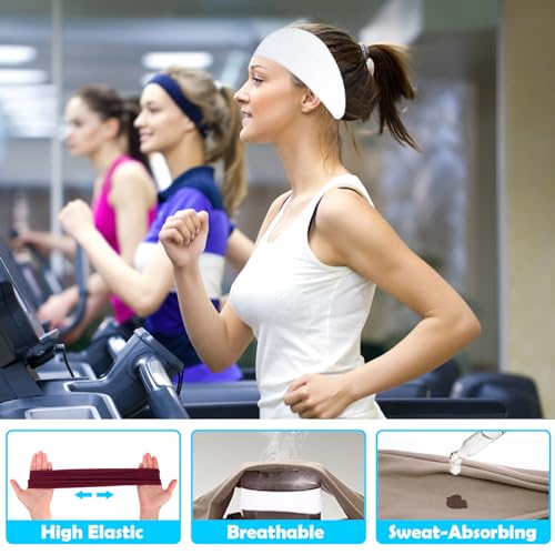 RITOPER Wide Headbands for Women Non Slip, Workout Yoga Running Womens Headband Boho Hair Bands for Women's Hair, Thick Sw...