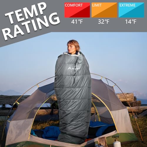 BISINNA Mummy Sleeping Bag for Adults 14-41℉ Cold Weather 3-4 Season Camping Sleeping Bags with Compression Sack for Backp...