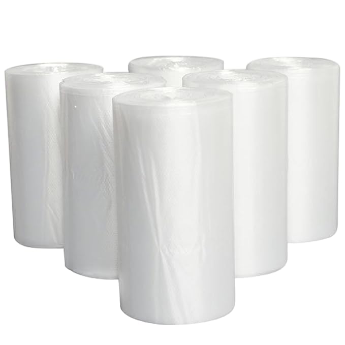 6 Rolls Trash Bags, Disposable Small Garbage Bags Leak-Resistant Plastic Trash Lining for Office, Waste Basket Liner