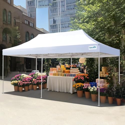 Quictent 10x20 Heavy Duty Pop up Canopy Tent, Commercial Grade Instant Shelter with Wheeled Bag for Outdoor, Parties, Mark...