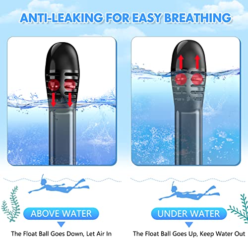 Full Face Snorkel Mask for Adults Teen, Snorkeling Gear with Detachable Camera Mount, Panoramic 180° View, Anti-Fog Anti-L...