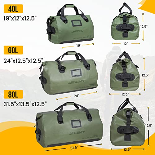 LEGEND Waterproof Duffel Bag - Heavy Duty Duffle Bag for Outdoor, Camping, Boating & Travel, Premium PVC Dry Duffel Bag, M...