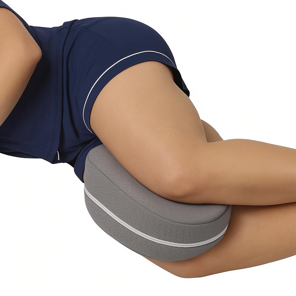 Eucoz Knee Pillowcase 2 Pack Cotton Knee Pillow Cover Heart Shape for Leg & Knee Foam Support Pillow,Fit Most Leg Positioner Pillow