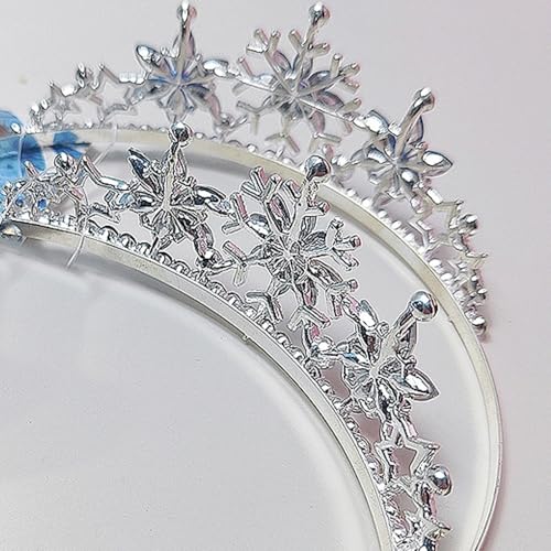 Arvintas Crystal Rhinestone Snowflakes Bridal Tiara, Silver Wedding Headband, Elegant Crown for Women Girls Bridal Wedding...