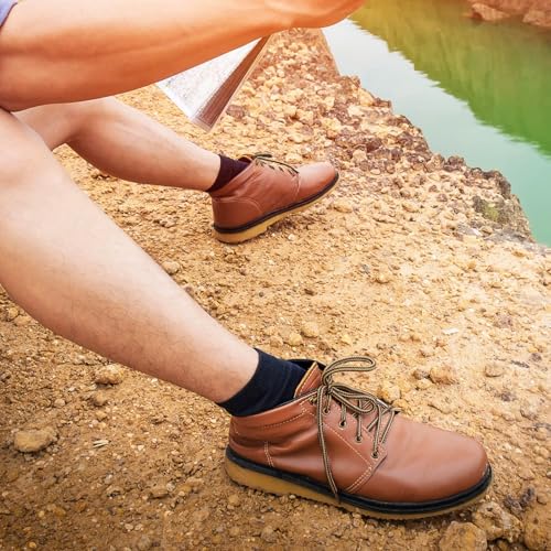 Round Striped Climbing Shoe Laces: Outdoor Work Shoelaces Hiking Boot Laces 1 Pair