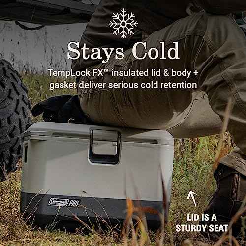 Coleman Pro Heavy-Duty 17qt Ultra-Light Premium Hard Cooler Lunchbox, Extra-Thick Insulation Keeps Ice for Days
