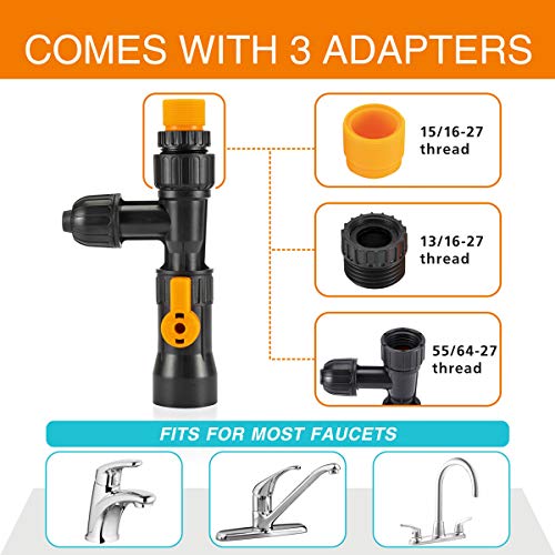 hygger Bucket-Free Aquarium Water Change Kit Fish Tank Siphon Gravel Vacuum Cleaner with Long Hose Water Changer Maintenan...