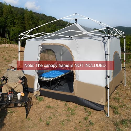 REDCAMP Canopy Camping Tent for Pop Up Canopy Tent, Inner Tent Converts Straight Leg 10'x10' or 10'x20' Canopy into Campin...