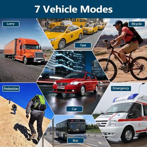 GPS Navigation for Car, Latest 2025 Map,9 inch Touch Screen Real Voice Spoken Turn-by-Turn Direction Reminding Navigation ...