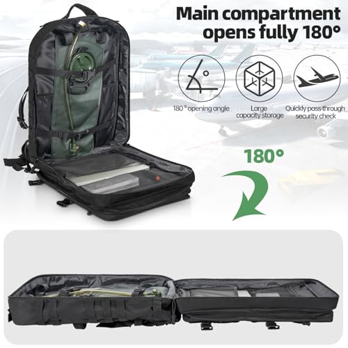 ANILD Tactical Backpack, 50L Army 4 Days Assault Pack Bag, Military Molle Backpack, Heavy Duty Rucksack Water Resistant