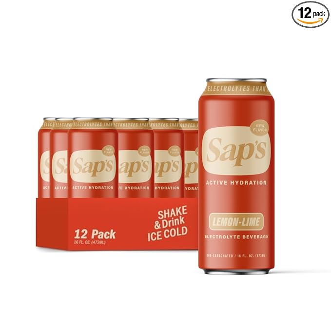 SAPS Zero Added Sugar Electrolytes Drink with Adaptogens & Aminos - Lemon Lime Instant Hydration Sports Drink, Zero Added ...