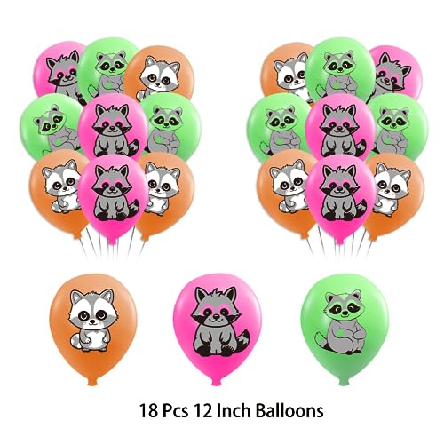 Raccoon Party Decorations Birthday Party Supplies Includes Banner Spirals Cake Topper Cupcake Toppers Balloons For Woodlan...