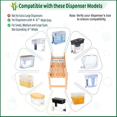 ZPirates Water Dispenser Stand - Holder for Drink Dispensers/Pitchers for Countertops, Lemonade Stands, Parties - Sturdy, ...