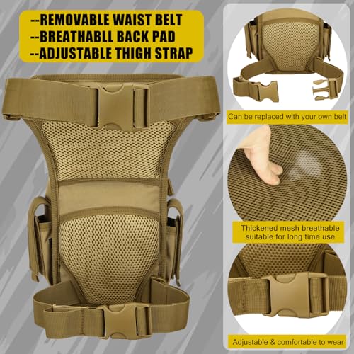 Protector Plus Tactical Drop Leg Bag Military Tool Gear Fanny Thigh Pack Utility Airsoft Motorcycle Cycling Waist Gear Pou...