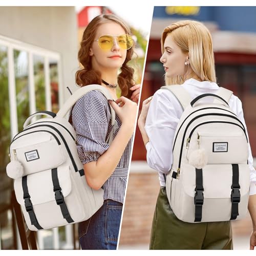 FIUAIE School Backpack for Teen Girls Bookbag: 15.6 inch Cute College Backpacks for Women Laptop Back Pack Stylish Teens B...