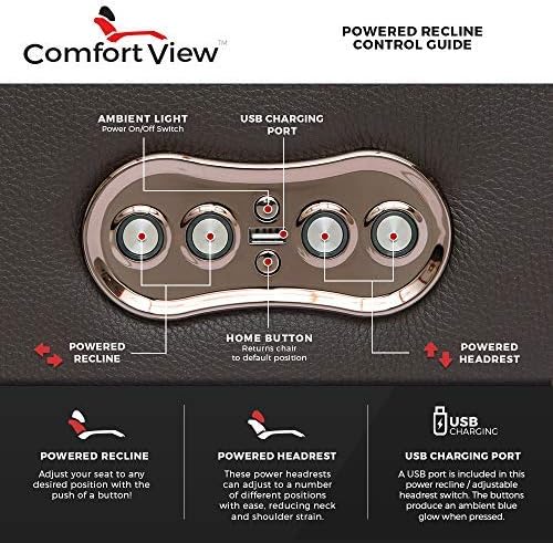 Seatcraft Anthem Home Theater Seating - Italian Leather - Power Recline Loveseat - Center Storage Console - Powered Headrests - Arm Storage - USB Charging - Cup Holders, Brown
