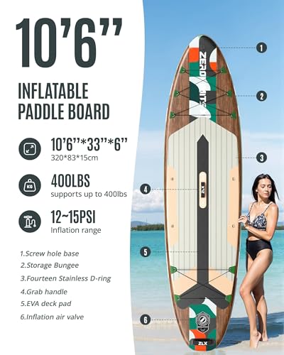 ZLX 10'6" Paddle Board & 2 x Paddle Board Seat