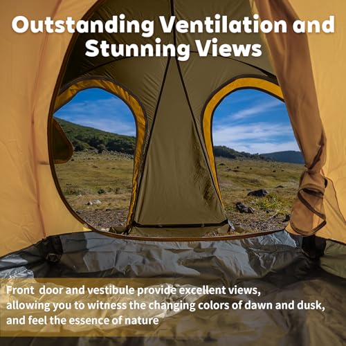 GEERTOP 2-Person Backpacking Tent Waterproof Lightweight Double Layer Tent for Camping Hiking All Weather Travel