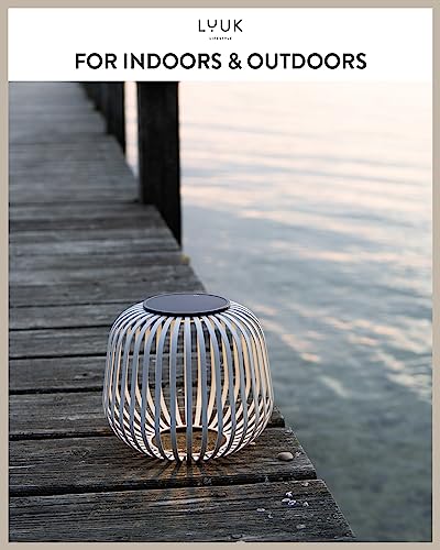 LUUK LIFESTYLE Solar-Powered Outdoor LED lamp for Balcony, Lighting for Indoors and Outdoors, dimmable Touch Switch, Fast ...