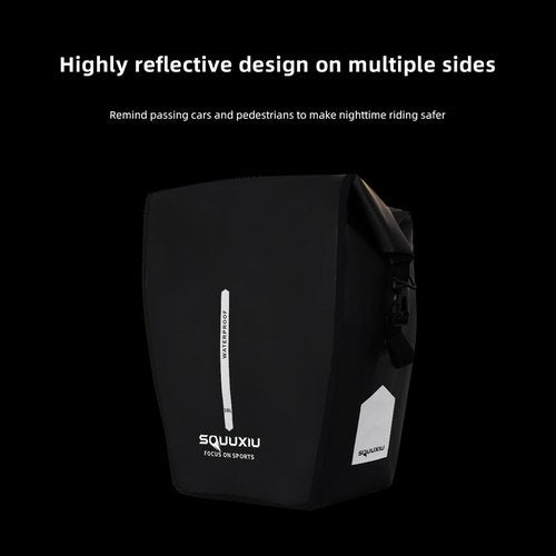 SOUUXIU 18L Bicycle Pannier Bag Waterproof Multi-Functional 1PCS/2PCS, Dry Sacks Bike Saddle Bag Quick Release Bike Rear Rack Bag Large Luggage Trunk Bag for Mountain Bikes/Road Bikes