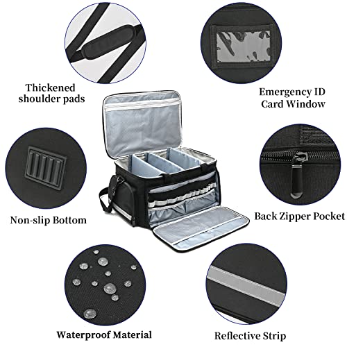 LEFOR·Z Home Health Nurse Bag Medical Bag Empty First Aid Storage with Detachable Divider Medical Supplies Bag for Nursing...