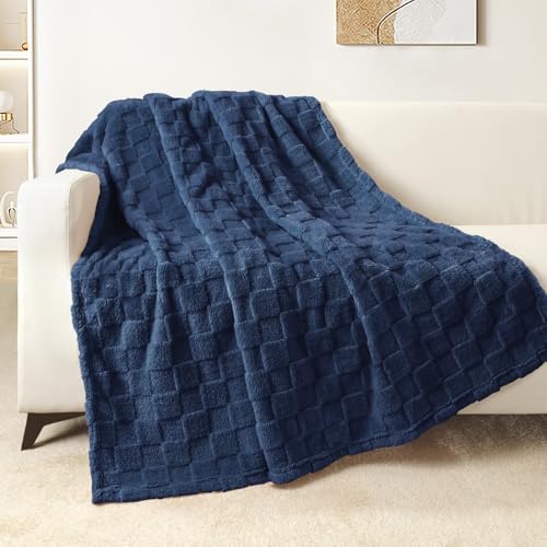 Exclusivo Mezcla Fleece Throw Blanket for Couch,Super Soft and Warm Lightweight Checkered Pattern Blankets for All Season...