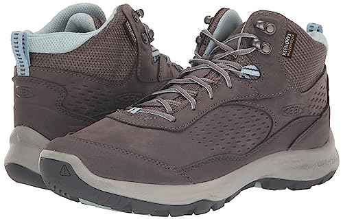 KEEN Women's Terradora Explorer Mid Height Waterproof All Terrain Hiking Boots, Steel Grey/Clear Sky, 5