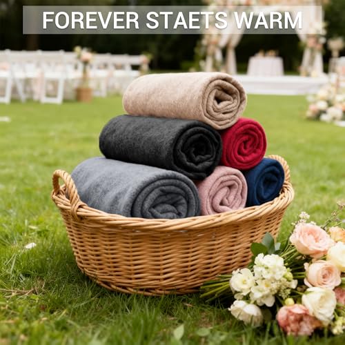 CULVE 24 Pack Fleece Throw Blanket 50x60 - Soft Lightweight Blankets in Bulk for Wedding, Gifts Pet Home Bed Sofa Couch Of...