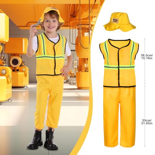 Toddler Dress Up Clothes Kids Boys Costumes for Play 5 Sets Includes Astronaut Doctor Firefighter Construction Police Kids...