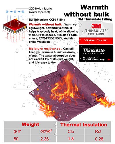 iClimb 1 Anti-Sinking Large Feet Chair and 1 3M Thinsulate Insulation Warm Blanket Bundle, Ultralight Compact for One Pers...
