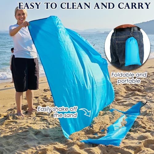 Fammart Beach Blanket Sandproof Waterproof, Compact Pocket Picnic Blanket, Quick-Drying Lightweight Beach Mat Camping Tarp...